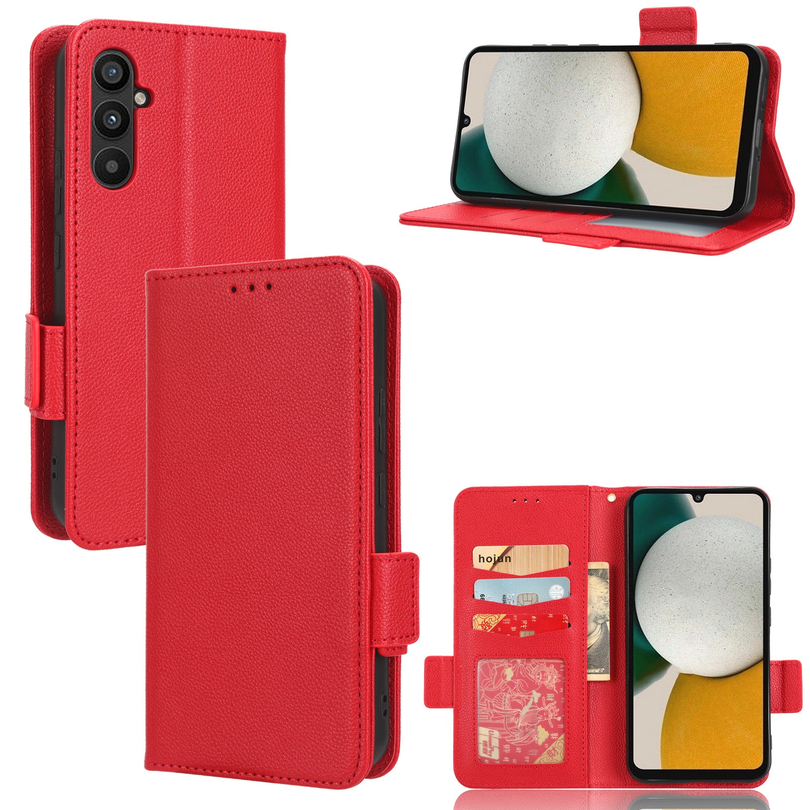 For Samsung Galaxy M54 5G / F54 5G PU Leather Wallet Anti-scratch Phone Case Litchi Texture Flip Stand Cover For Samsung Galaxy M54 5G / F54 5G PU Leather Wallet Anti-scratch Phone Case Litchi Texture Flip Stand Cover
